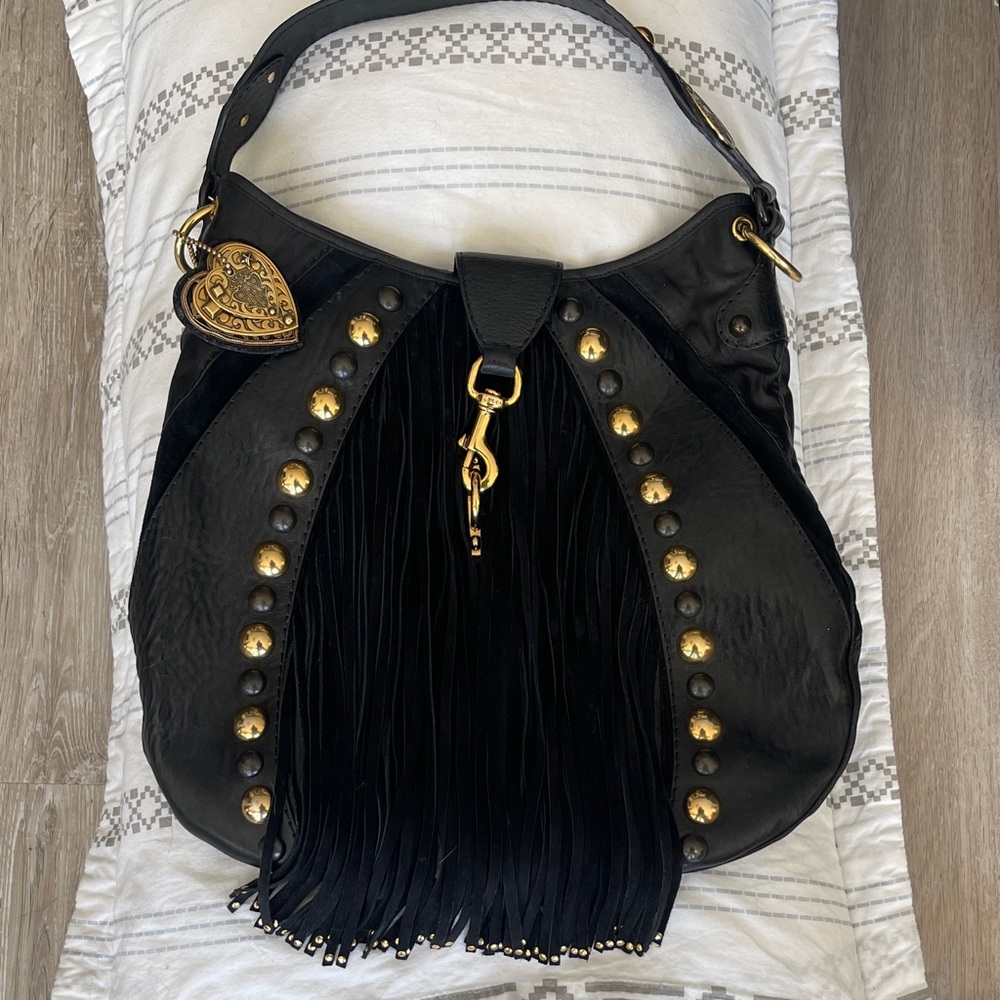 VINTAGE AUTHENTIC GUCCI Babouska Hysteria leather and suede bag